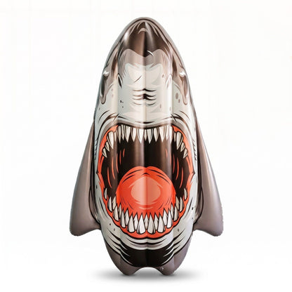 Inflatable Shark Pool Float Lounger with Dual Air Chambers Durable PVC Water Float for Pool Beach Lake 94.5x57x57in