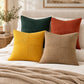 4 Pack Patchwork Corduroy Throw Pillow Covers 18 x 18 Inch for Sofa and Bed