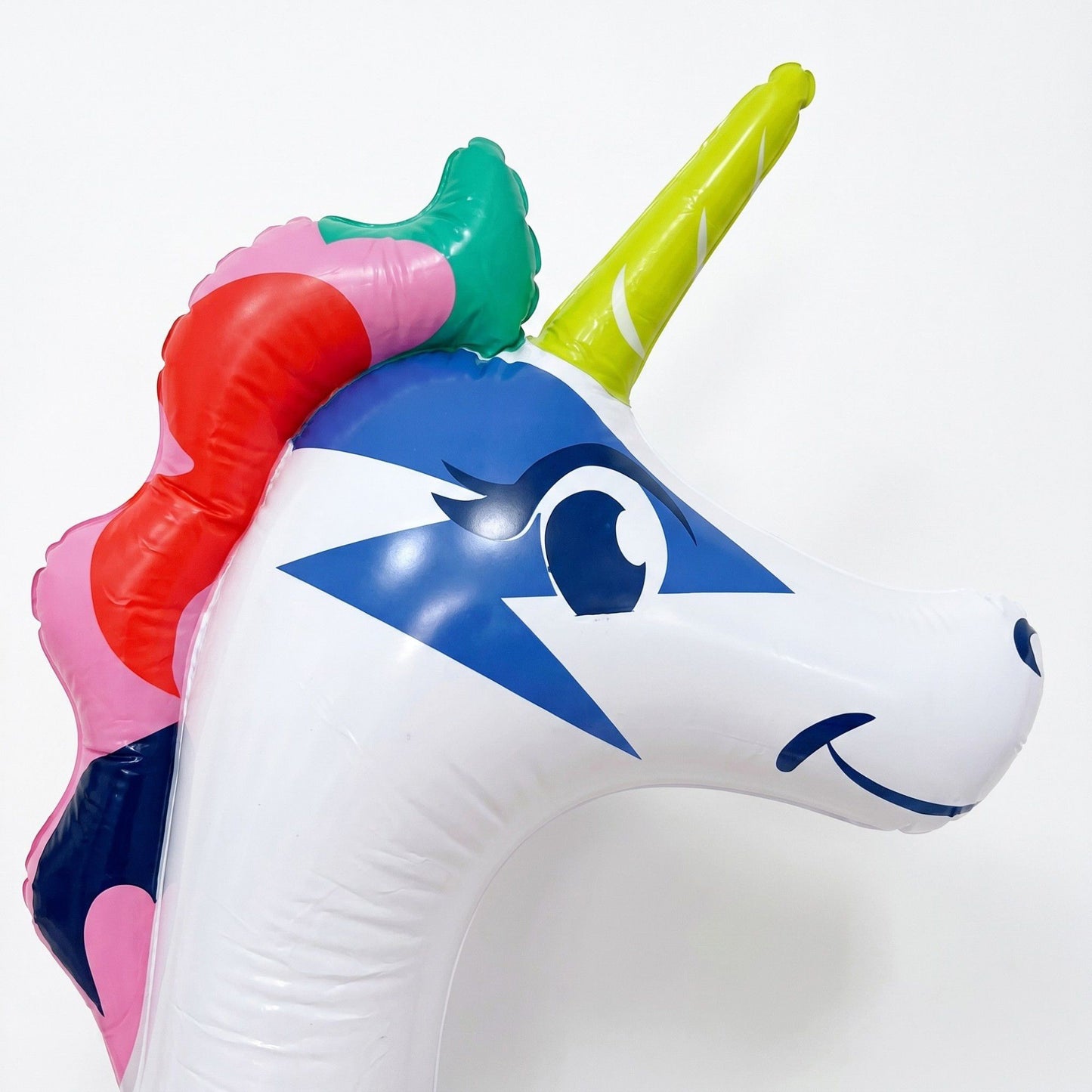 Kids Inflatable Unicorn Pool Float with Rainbow Mane and Tail