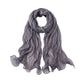 Lightweight Pleated Fashion Scarf Elegant Solid Color Long Wrap Shawl 70.5¡Á31.5 Inches
