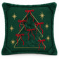 Christmas Embroidered Plush Throw Pillow Cover 18 x 18 Inch 1 Pack