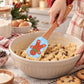Christmas Silicone Spatula with Wooden Handle for Baking and Cooking