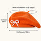 Pearl Bow Embellished Knit Wool Beret