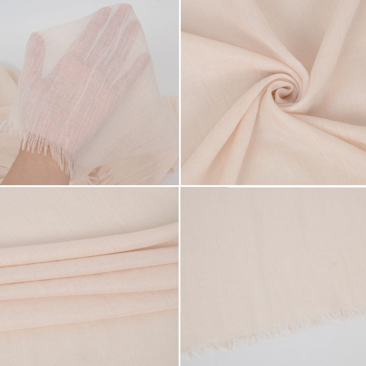 Lightweight Solid Cotton Linen Scarf 78 Inches