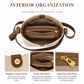 Bucket Crossbody Bag with Top Handle Adjustable Strap and Pebbled Texture