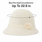 Woven Cloche Sun Hat with Floral Accent and Short Brim