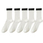 5 Pairs Women's Breathable Lace-Knit Crew Socks with Colored Cuffs Soft Lightweight Anti-Odor for Casual Wear