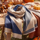 Geometric Color Block Oversized Scarf Soft Wrap Shawl with Fringe Edge 70.8*25.6 Inches