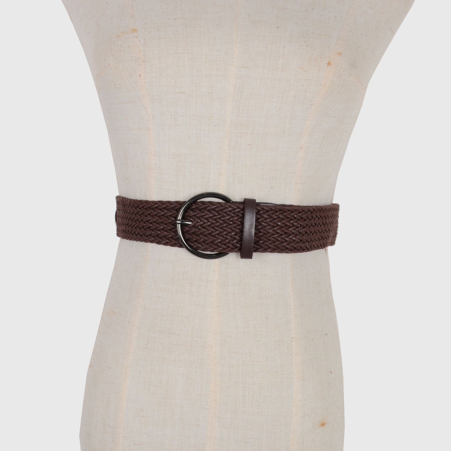 Chic Woven Womens Belt with Alloy Buckle