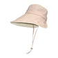 Wide Brim Bucket Sun Hat Adjustable Chin Strap UV Protection Packable Outdoor