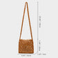 Hand-Crafted Wooden Beaded Crossbody Bag for Women - Lightweight Geometric Pattern Purse