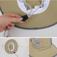Wide Brim Outdoor Hat with Mesh Ventilation Snap-Up Sides and Chin Strap for Hiking, Beach, Travel, and Sun Protection