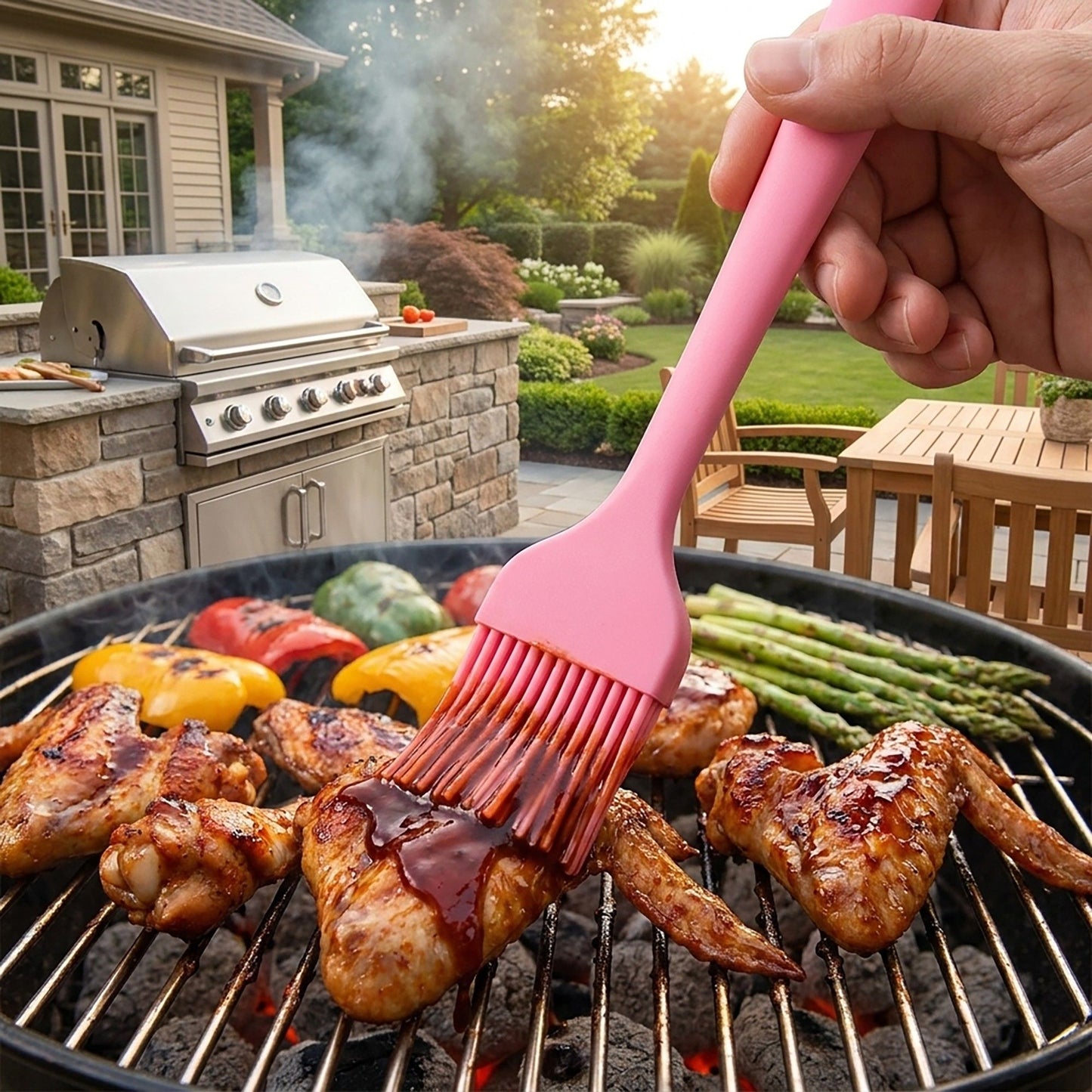 3-Piece Silicone Basting Brush Set, Flexible and Durable Kitchen Tools for Cooking and Baking