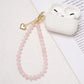 Beaded Phone Wrist Strap with Heart Charm