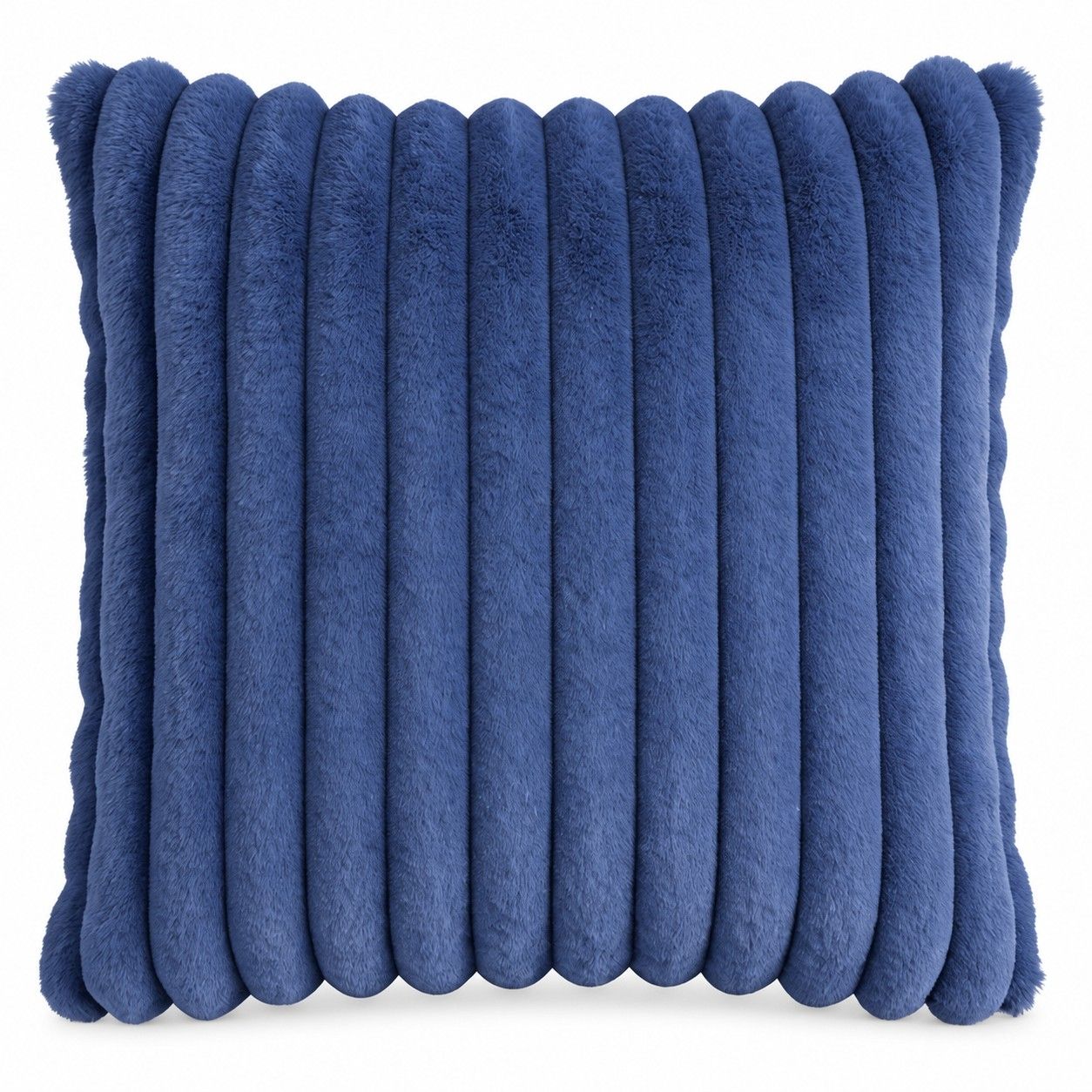 Double Sided Plush Corduroy Throw Pillow Cover 18 x 18 Inch Wide Stripe Texture