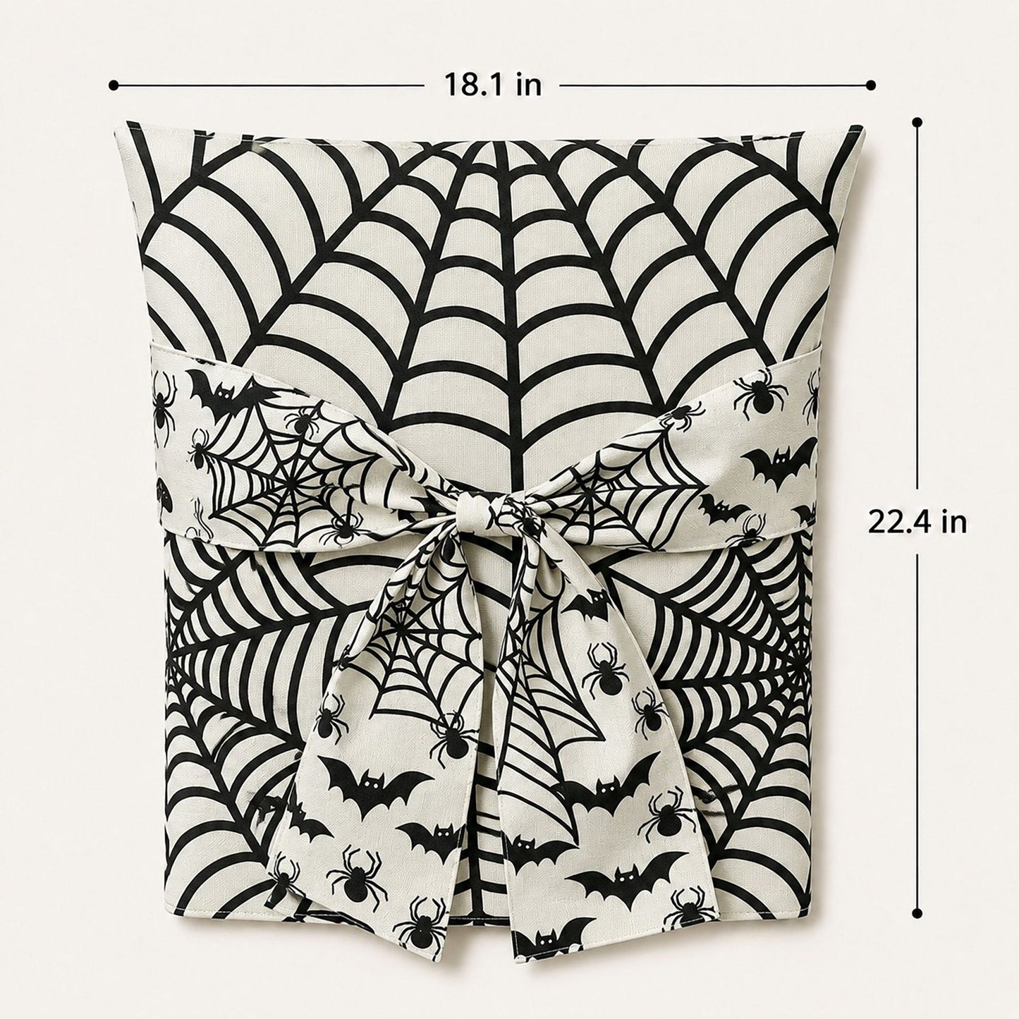 Halloween Dining Chair Back Cover with Decorative Bow