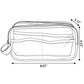 Large Capacity Clear Pencil Case Double Compartment Zipper Pouch with Handle