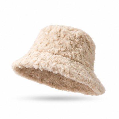 Plush Bucket Hat Soft Fuzzy Teddy Winter Casual Fashion Hat