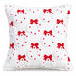 Christmas Wreath Bow Tufted Decorative Throw Pillow Cover