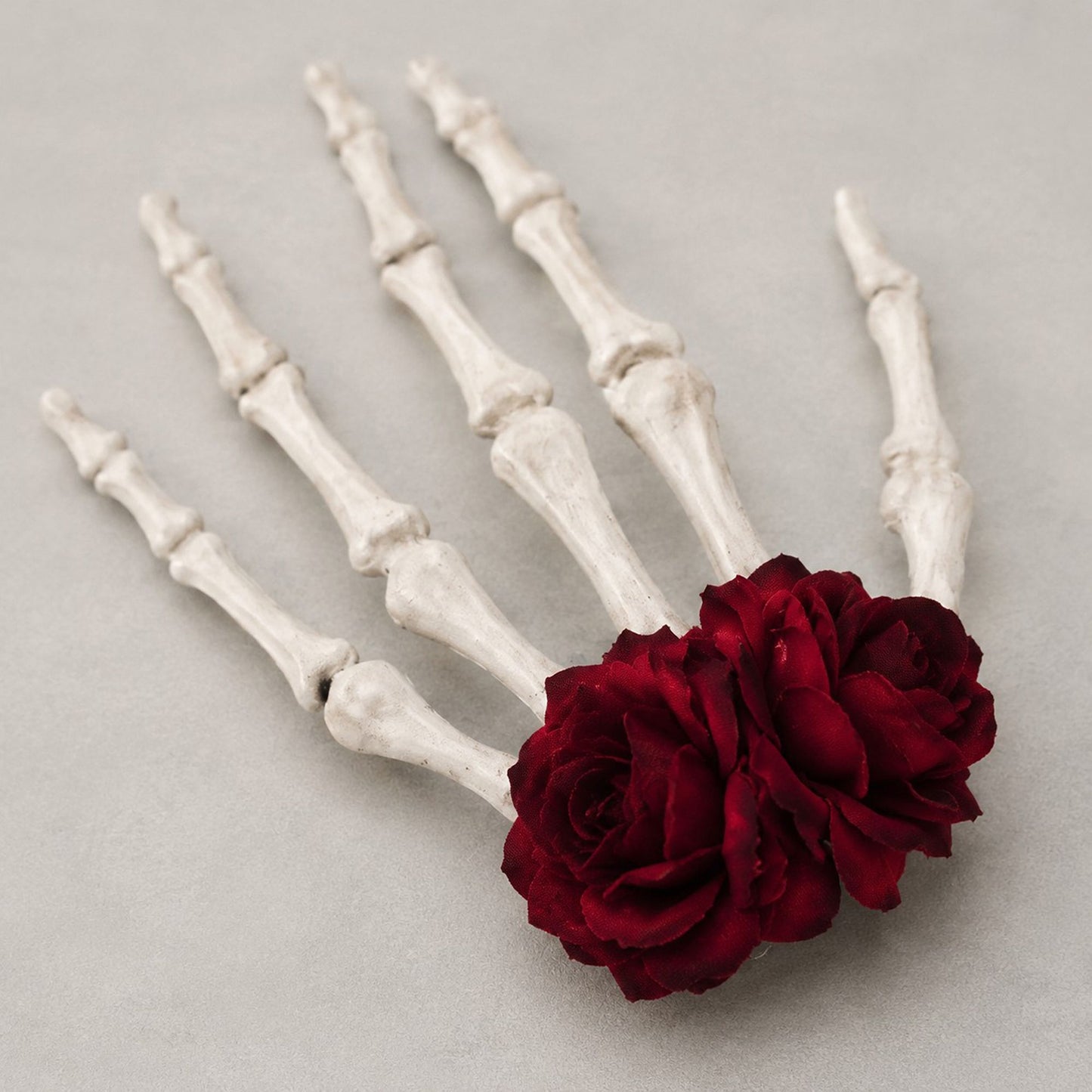 Halloween Skeleton Hand Rose Hair Clips 2pc