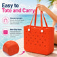 Large EVA Beach Tote Bag Water Resistant Pool Tote with Handles