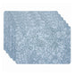 6 Piece Floral PVC Placemat Set Heat Resistant Wipe Clean Table Mats for Dining Table