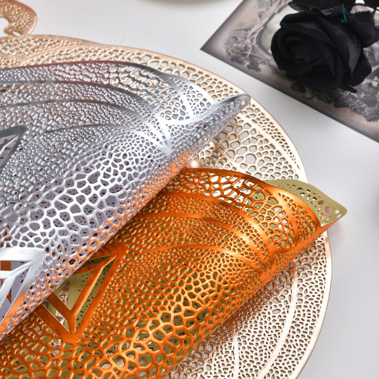 Halloween Pumpkin Cutout PVC Waterproof Non-Slip Placemat