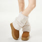 Plush Faux Fur Leg Warmers with Soft Textured Design and Cozy Stretch Fit for Layering Over Boots and Winter Outfits