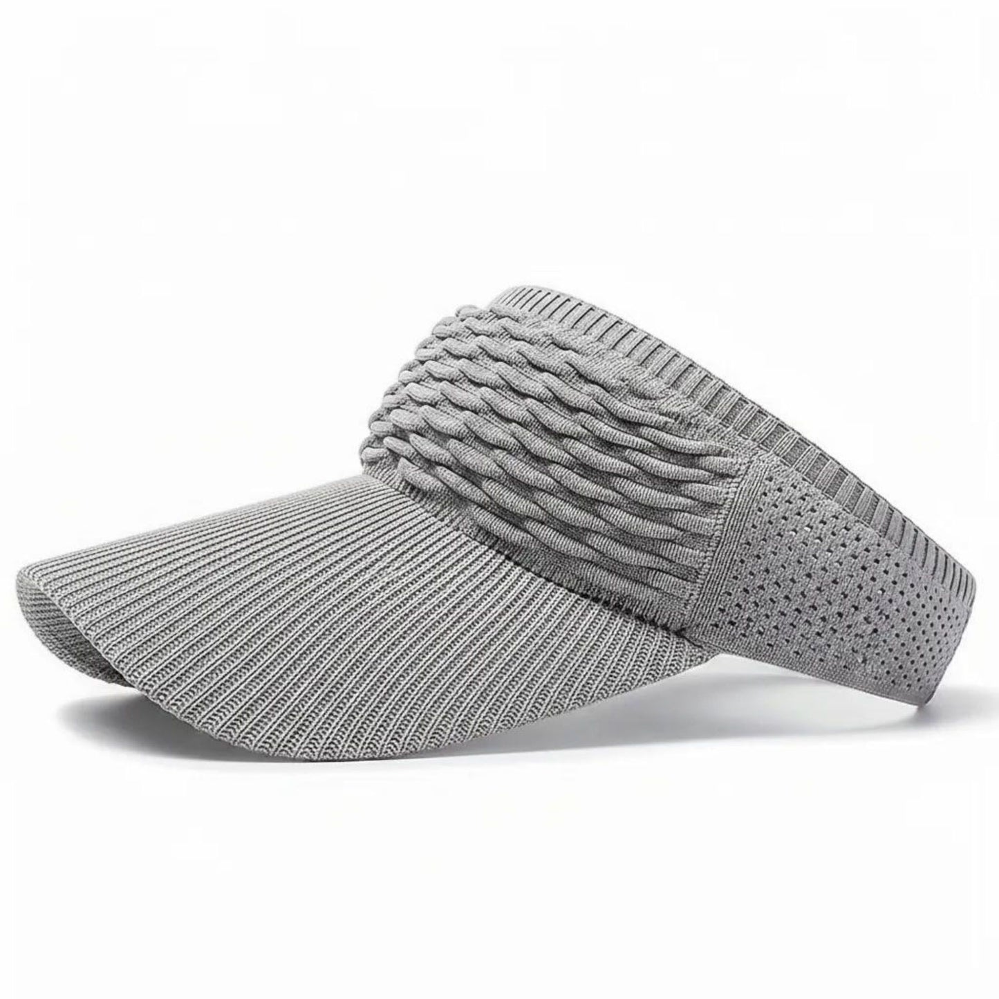 Women's Knit Visor Hat Breathable Stretch Sun Visor Cap Lightweight Athletic Hat