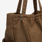 Drawstring Tote Bag with Long Shoulder Straps and Adjustable Side Pockets 12.5x13x5.5in