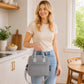 Insulated Lunch Tote Bag with Front Pocket and Adjustable Shoulder Strap