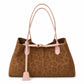 Leopard Print Shoulder Tote Bag with Magnetic Closure Buckle Detail and Tassel