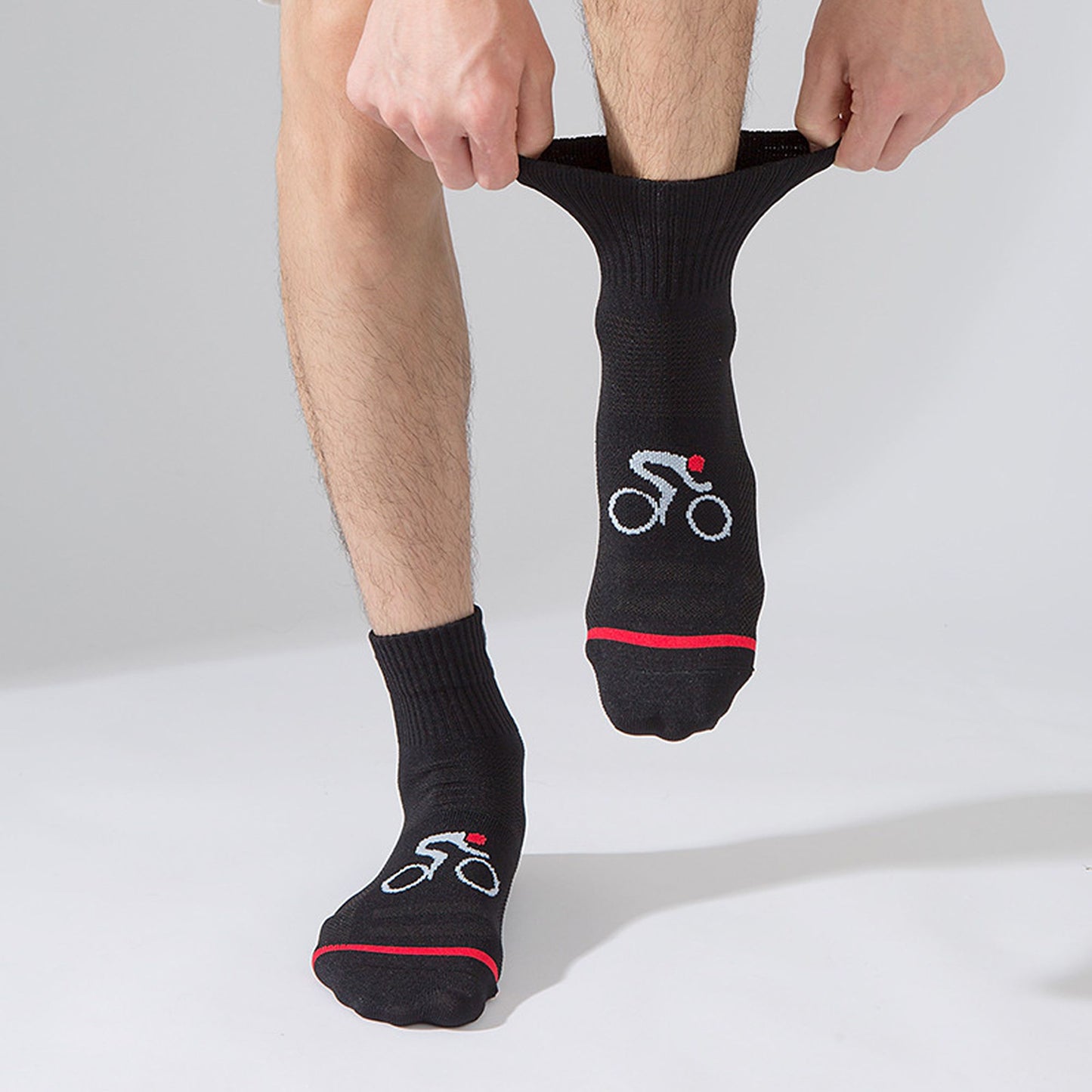 6pk Men's Cycling Pattern Athletic Socks