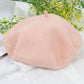 Women's Wool French Beret Hats Solid Color Classic Beanie Fall Winter Cap