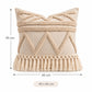 Boho Tufted Tassels Decorative Throw Pillow Cover Set of 2