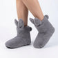 Fuzzy Bunny Slipper Boots