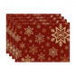 Christmas Placemats Set of 4 Red Holiday Table Mats 11.8 x 17.7in