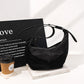 Soft Faux Leather Crescent Shoulder Bag Adjustable Strap Slouchy Everyday Crossbody Purse