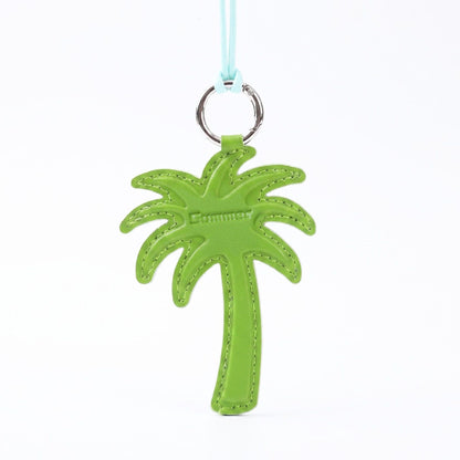 2-Piece Womens Faux Leather Bag Charm Keychain with Metal Ring Cord Loop and Stitched Detail