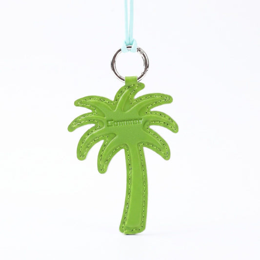 2-Piece Womens Faux Leather Bag Charm Keychain with Metal Ring Cord Loop and Stitched Detail