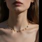 Women's Dainty Gemstone Charm Necklace with Mini Dangling Crystal Accents and Delicate Chain for Elegant Everyday Styling