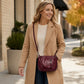 Soft Ruched Faux Leather Shoulder & Crossbody Bag