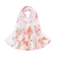 Floral Print Lightweight Chiffon Scarf Soft Sheer Fashion Shawl Wrap 59¡Á19.5 Inches