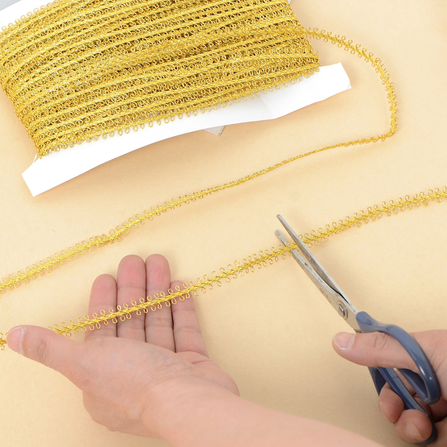 Gimp Braid Trim, 27 Yards Gold and Silver Metallic Edge Woven Trim, Curtain Slipcover Costume Decoration Sewing DIY Craft