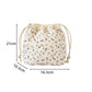 Quilted Drawstring Makeup Bag Large Capacity Portable Cosmetic Organizer Pouch