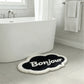 Bonjour Cloud Shaped Bathroom Floor Mat Soft Water Absorbent with Anti-Slip Base