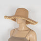 Wide Brim Straw Floppy Hat with Frayed Edges Lightweight Sun Protection for Beach Vacation Outdoor Travel Style