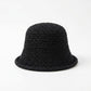Crochet Bucket Hat with Rolled Brim and Openwork Texture