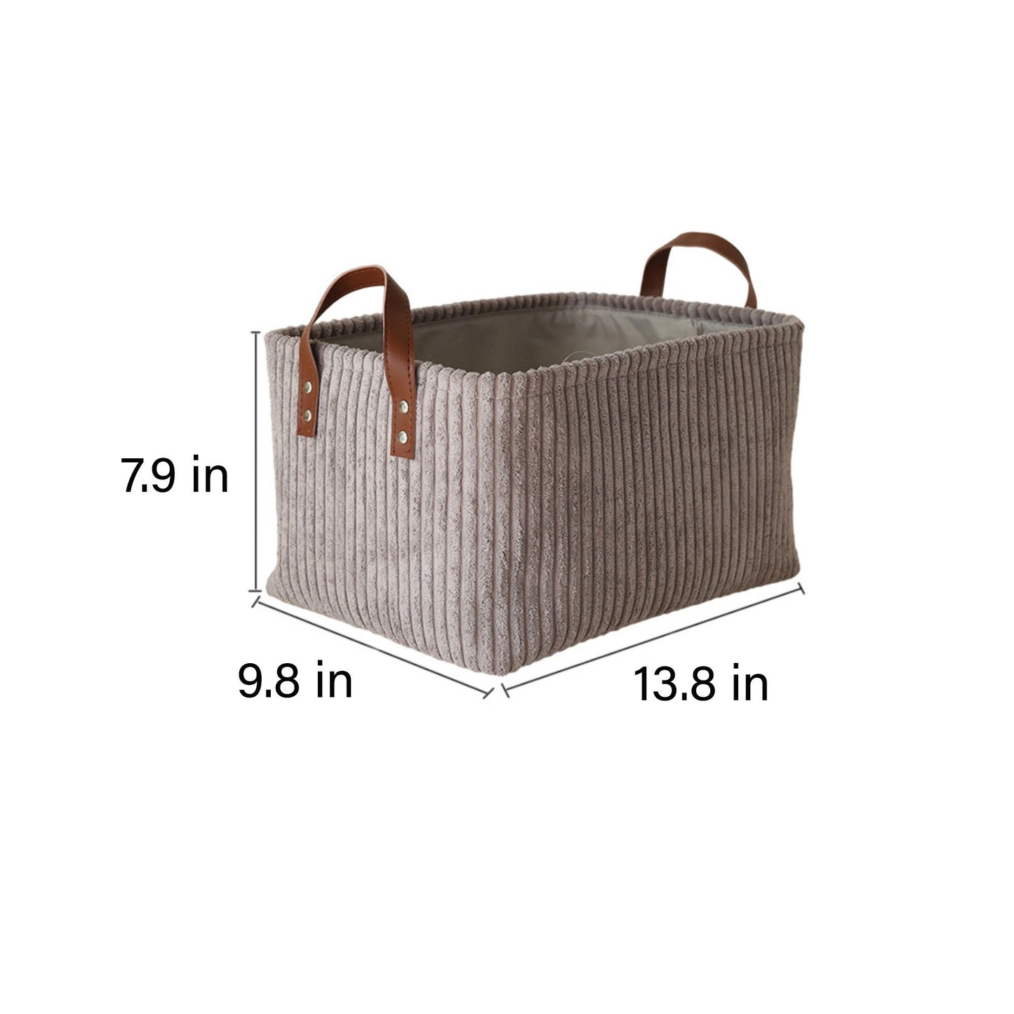 Decorative Storage Basket with Handles Organizer Bin for Shelves Closet Storage Box for Toys Clothes