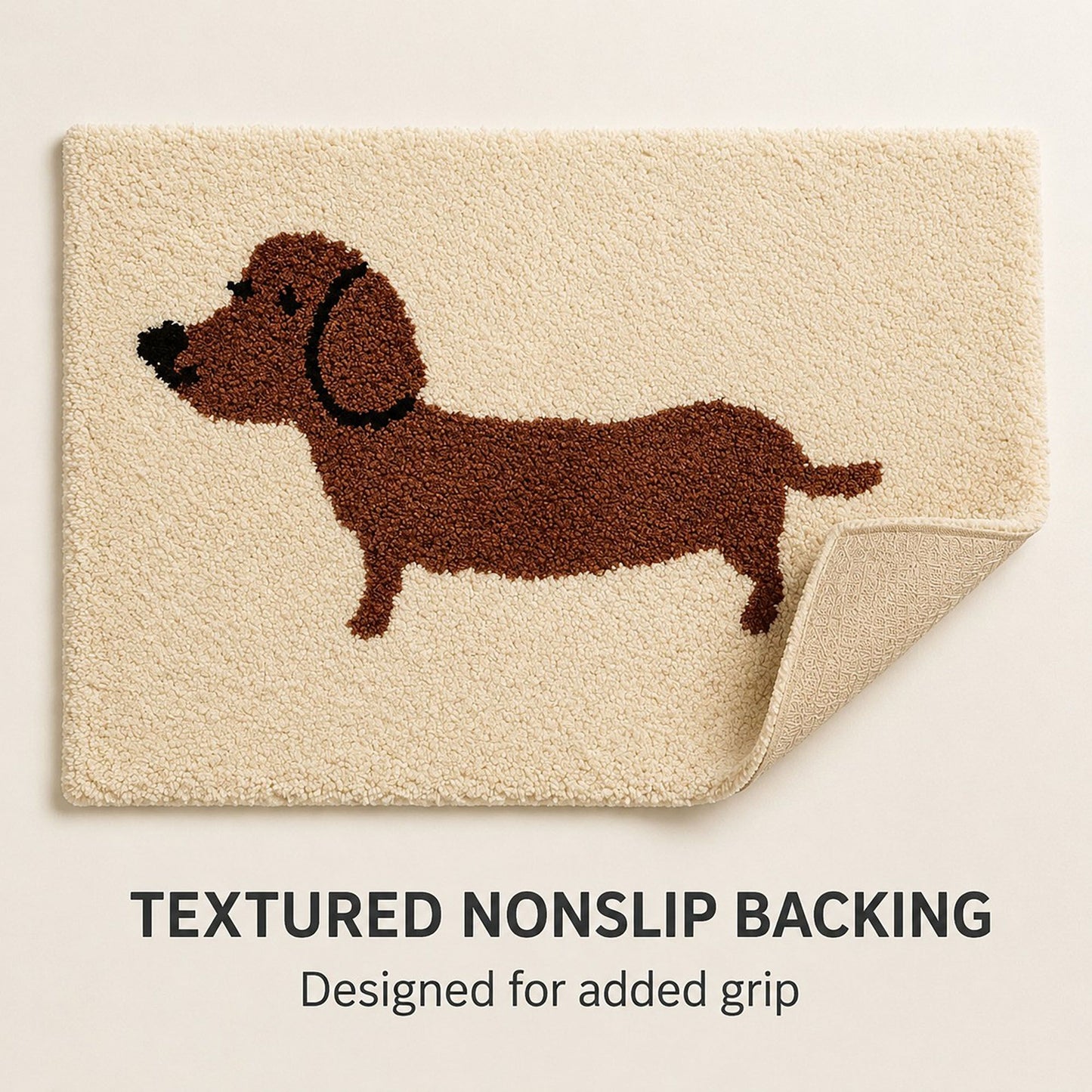 Dachshund Dog Bath Mat Nonslip Accent Rug 15.7 x 23.6 Inches